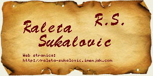 Raleta Šukalović vizit kartica